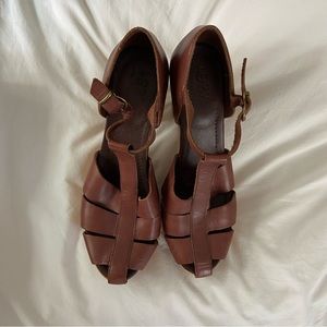 Madewell 1937 Footwear Leather Fisherman Platform Sandals | 10